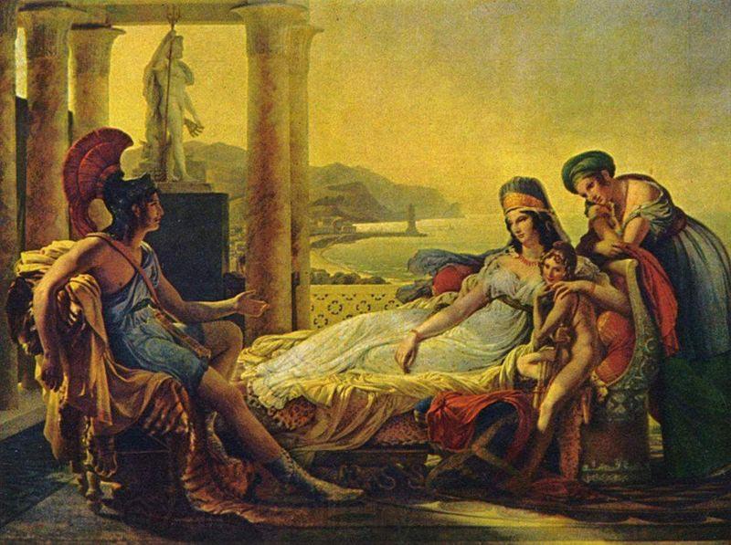 Baron Pierre-Narcisse Guerin Aeneas tells Dido the misfortunes of the Trojan city Norge oil painting art